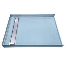 Load image into Gallery viewer, Tile Over Tray 900 x 900 Rear Outlet Channel Tile Grate