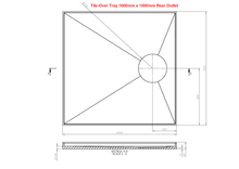 Load image into Gallery viewer, Tile Over Tray 1000 x 1000 Rear Outlet