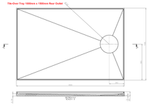 Load image into Gallery viewer, Tile Over Tray 1000 x 1500 Rear Outlet