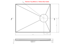 Load image into Gallery viewer, Tile Over Tray 900 x 1100 Rear Outlet
