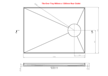 Load image into Gallery viewer, Tile Over Tray 900 x 1200 Rear Outlet