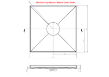 Load image into Gallery viewer, Tile Over Tray 900 x 900 Centre Outlet