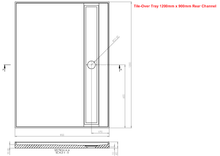 Load image into Gallery viewer, Tile Over Tray 1200 x 900 Rear Outlet Channel Tile Grate