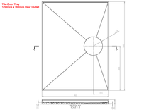 Load image into Gallery viewer, Tile Over Tray 1200 x 900 Rear Outlet
